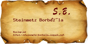 Steinmetz Borbála névjegykártya